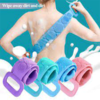 Silicone Body Scrubber Bath Brush Shower Exfoliating Brush Belt Back Scrub Body Cleaner Cleaning Strap