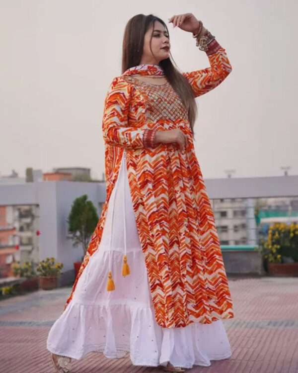 China Linen Embroidery & Stone Work Three Piece For Girls/Women