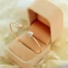 Adjustable Crystal Double Heart Cuff Opening Bracelet For Women Jewelry Gift by Top 10 Mart